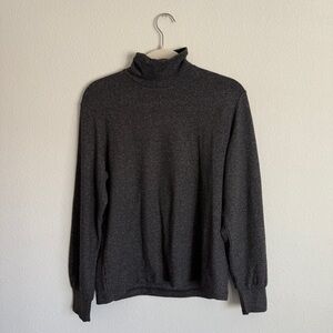 NWT Uniqlo Women’s Soft Knit High Neck Puff Long Sleeve Shirt Gray
